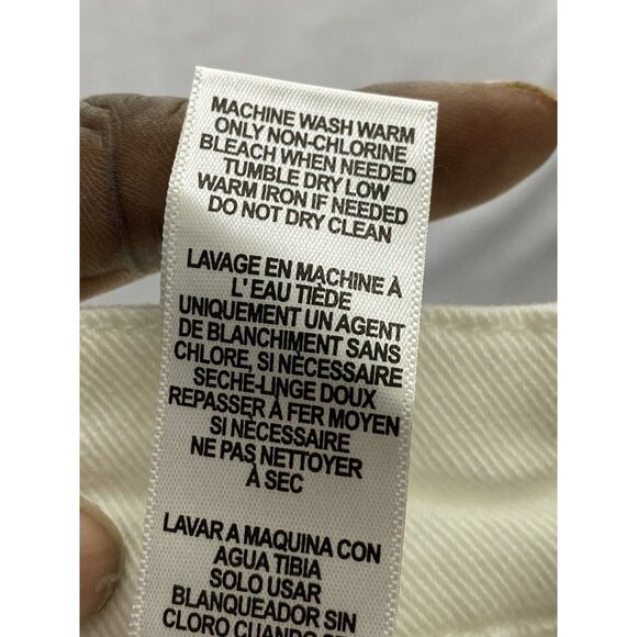 Good American Womens White Good Vintage High Waist Exposed Zip Jeans SZ‎ 6/28 - Picture 8 of 10